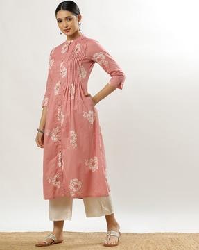 women floral print a-line kurta