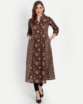 women floral print a-line kurta