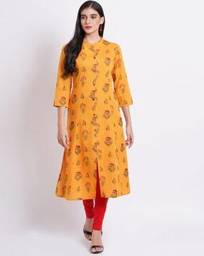 women floral print a-line kurta