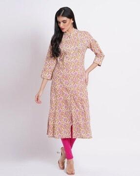 women floral print a-line kurta