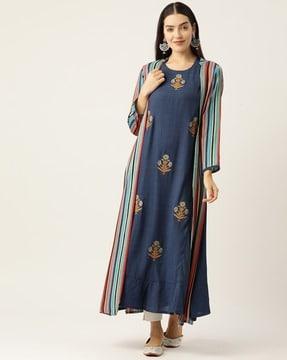 women floral print a-line kurta