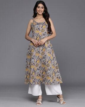 women floral print a-line kurta