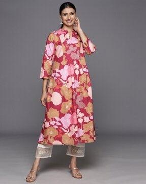 women floral print a-line kurta