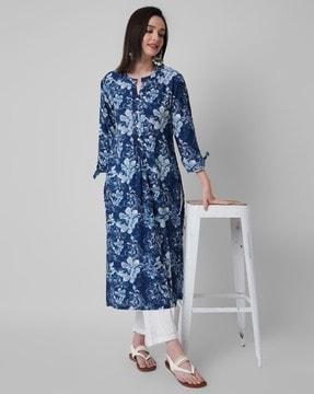 women floral print a-line kurta