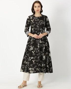 women floral print a-line kurta