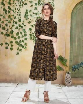 women floral print a-line kurta