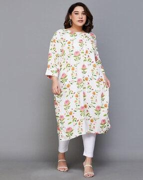 women floral print a-line kurta