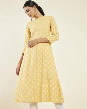 women floral print a-line kurta