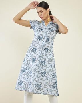 women floral print a-line kurta