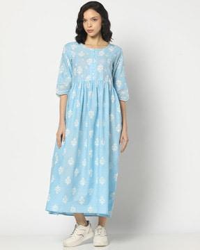 women floral print a-line kurta