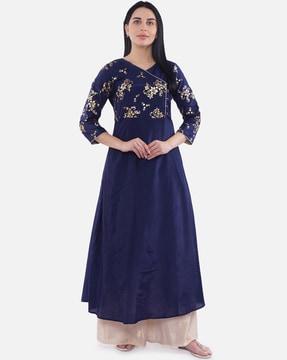 women floral print a-line kurta