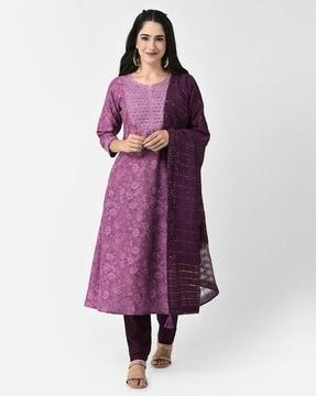 women floral print a-line kurta