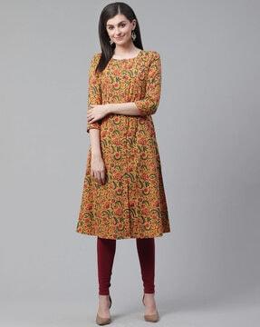 women floral print a-line kurta