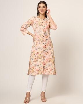 women floral print a-line kurta