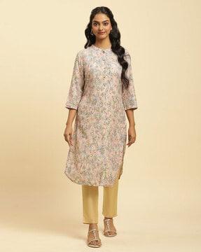 women floral print a-line kurta