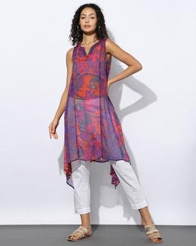 women floral print a-line kurta