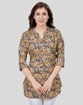 women floral print a-line kurti