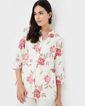 women floral print a-line kurti