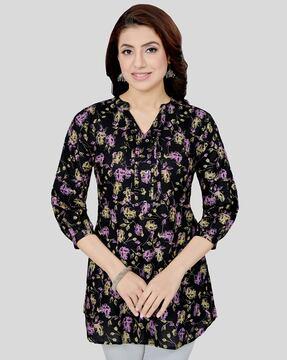 women floral print a-line kurti