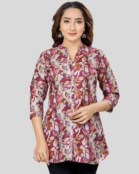 women floral print a-line kurti