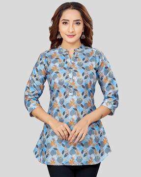 women floral print a-line kurti