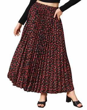 women floral print a-line skirt