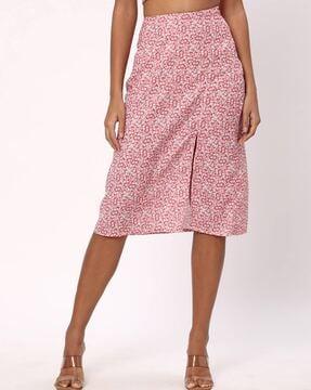 women floral print a-line skirts