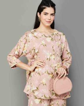 women floral print a-line tunic