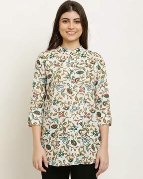 women floral print a-line tunic