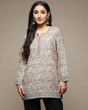 women floral print a-line tunic