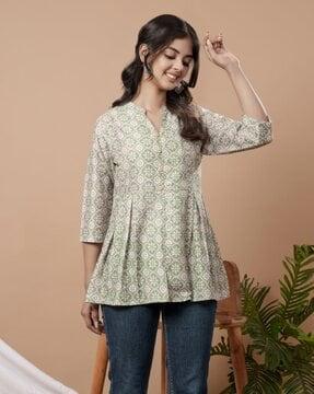 women floral print a-line tunic