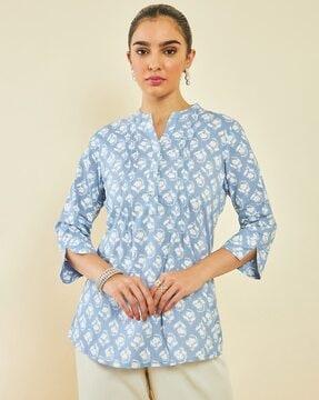 women floral print a-line tunic