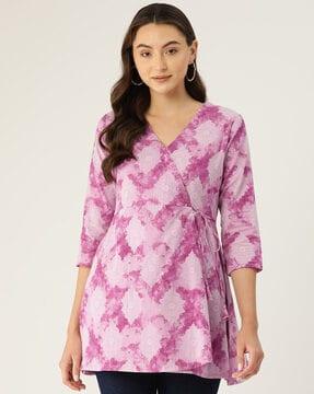 women floral print a-line tunic