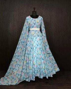 women floral print anarkali kurta set