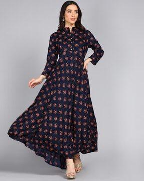 women floral print anarkali kurta