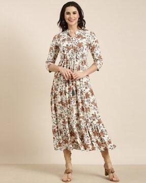 women floral print anarkali kurta