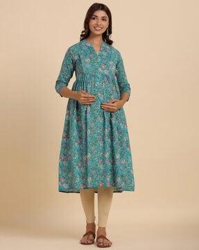 women floral print anarkali kurta