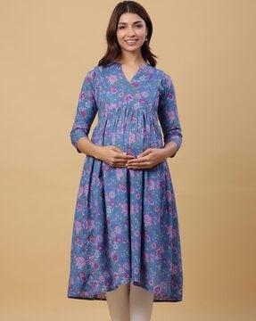 women floral print anarkali kurta