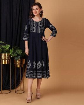 women floral print anarkali kurta