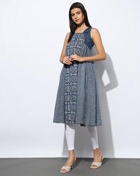 women floral print anarkali kurta