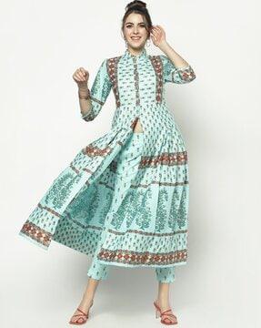 women floral print anarkali kurta