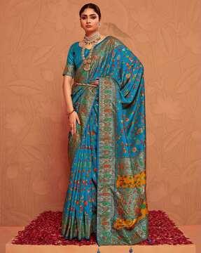 women floral print art silk saree