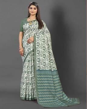 women floral print bhagalpuri silk saree