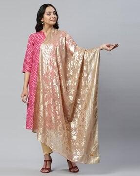 women floral print chiffon dupatta