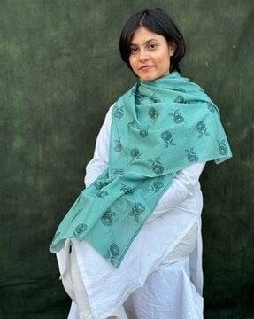 women floral print cotton stole