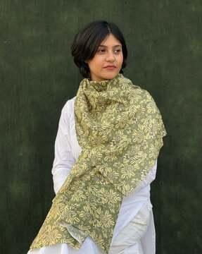 women floral print cotton stole