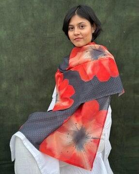 women floral print cotton stole