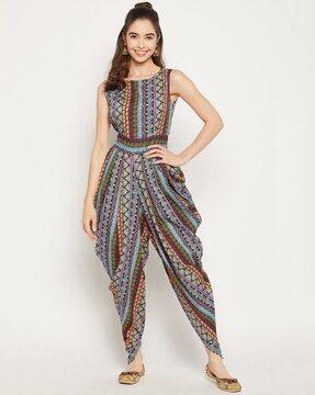 women floral print dhoti jumpsuit