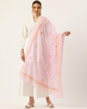 women floral print dupatta