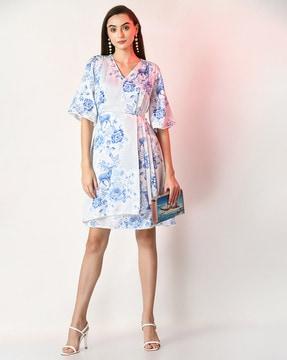 women floral print empire dress